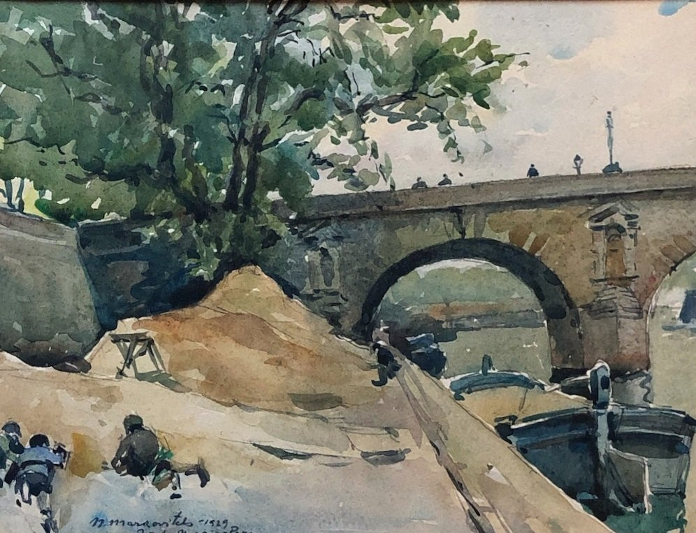 Nicolas Markovitch (1894-1964) - Paris: Construction Sites Under The Pont Marie-photo-2