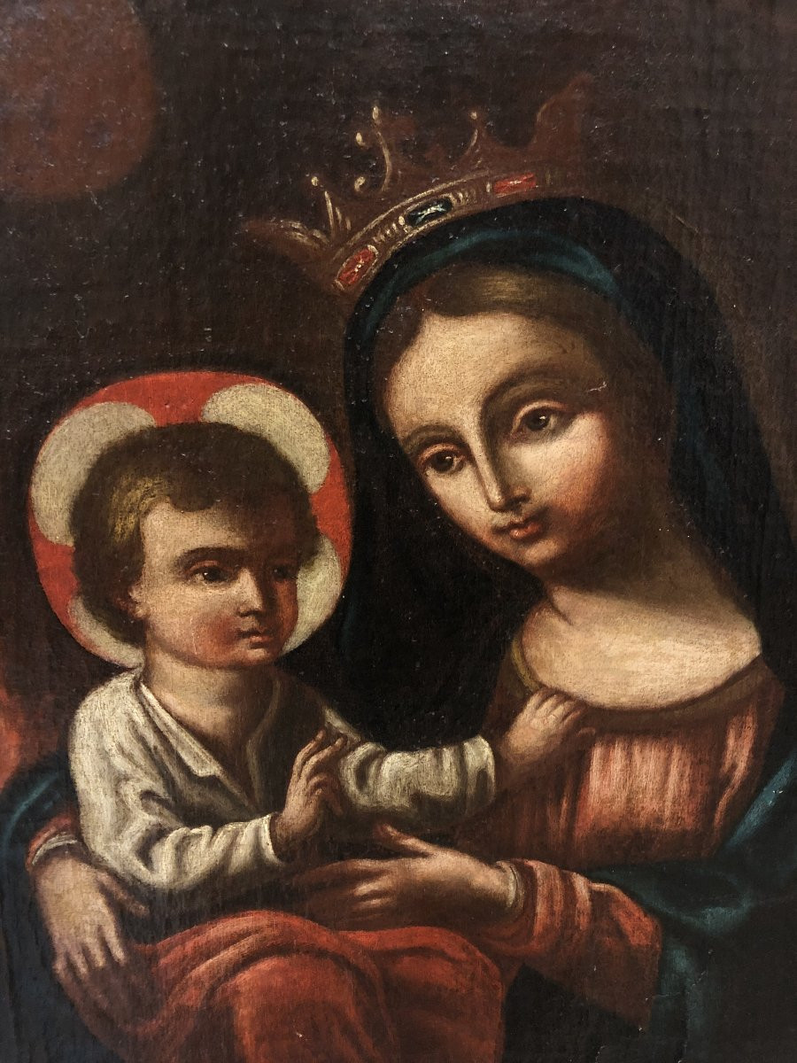 	 École Coloniale Espagnole (c. 1650) - La Vierge comme la Femme de l'Apocalypse-photo-3