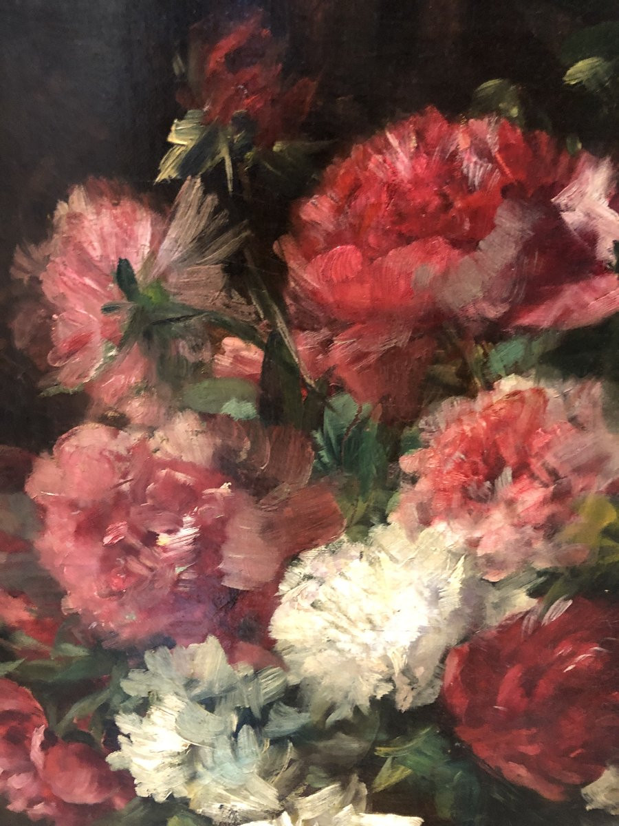 Amelie Massard (19th Century) - Bergamasque Carnations-photo-2