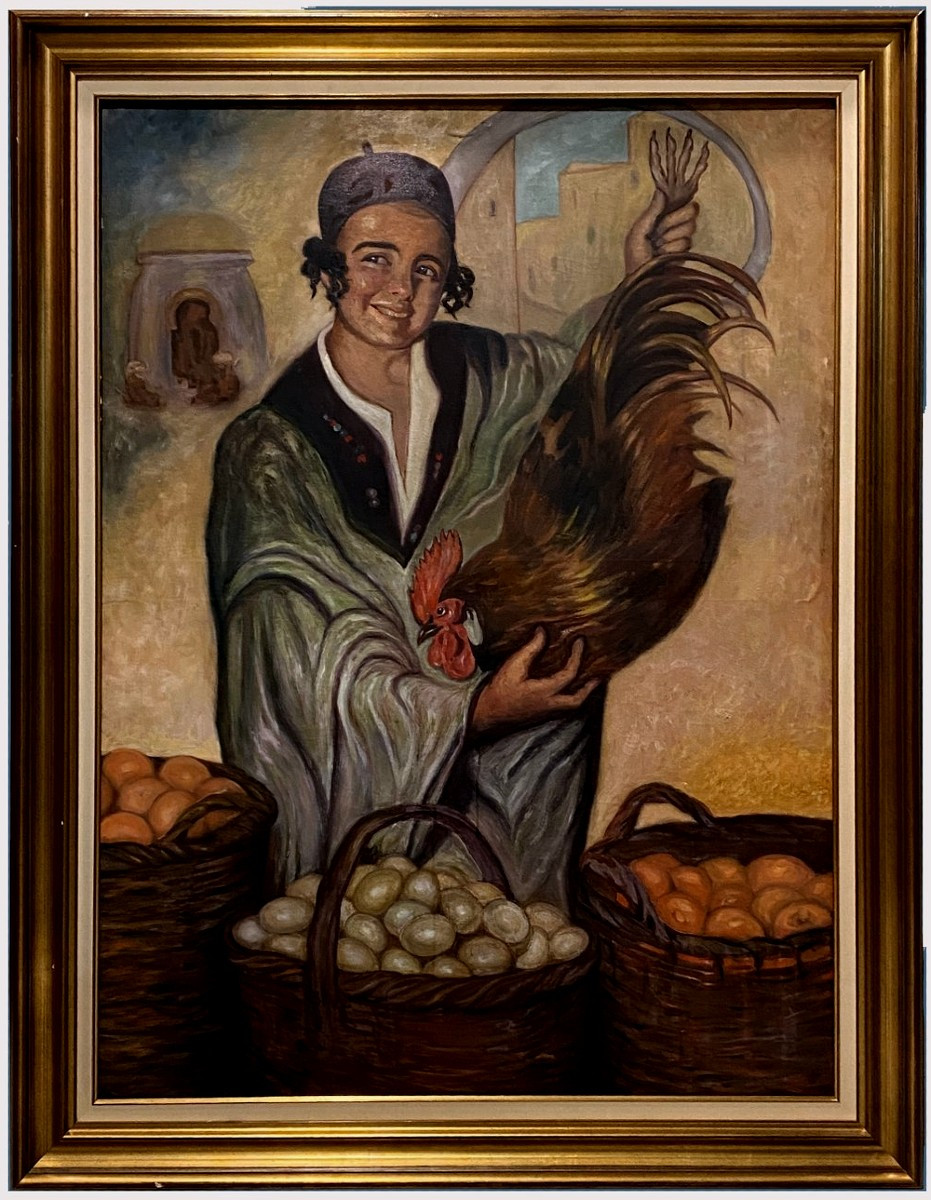 	 Gabriel Morcillo (1887-1973) [Suiveur de] - Le Vendeur d'Oeufs