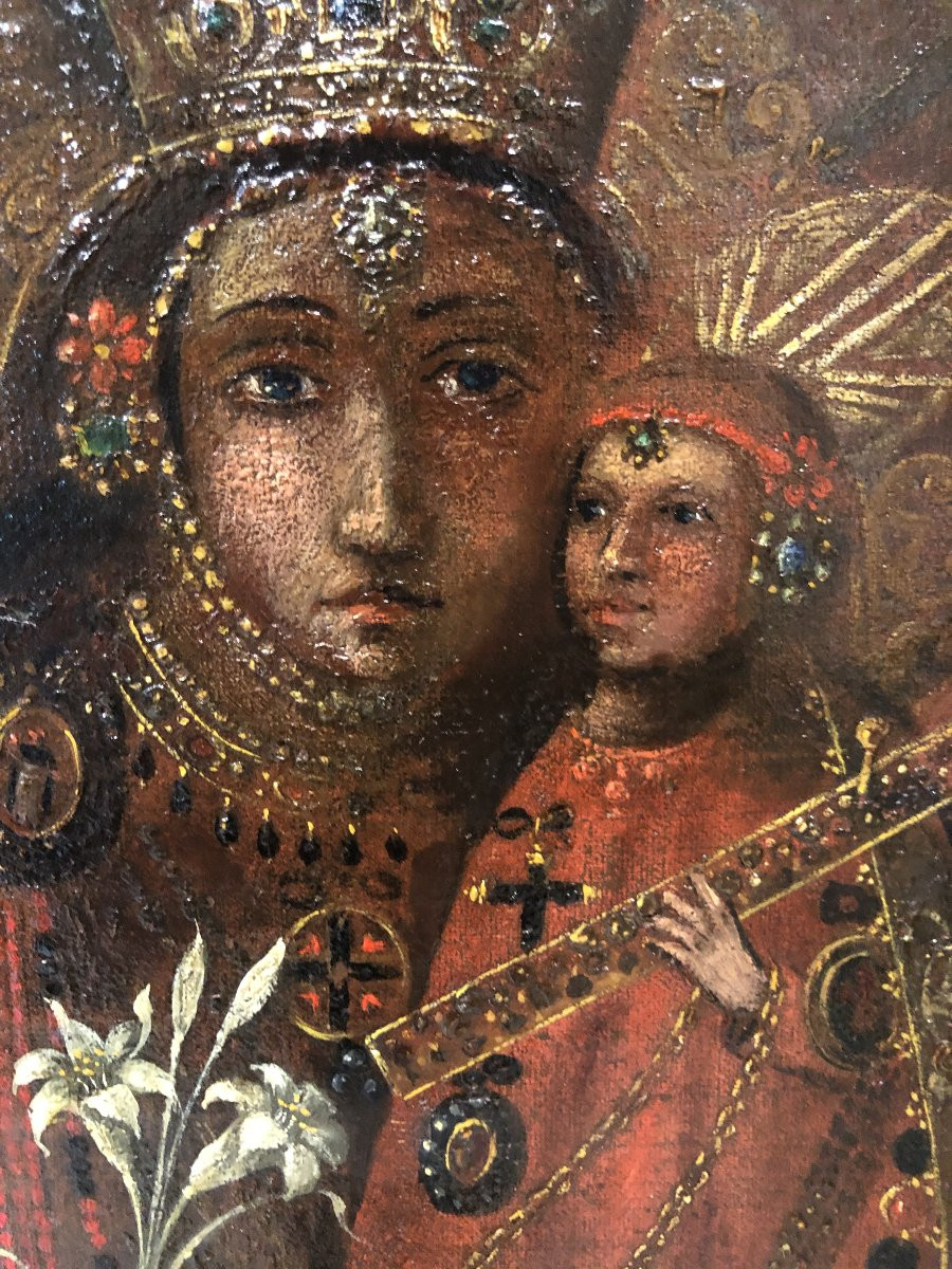 École Mexicaine (c. 1700) - Virgen de los Desamparados / Notre-Dame des Abandonnés-photo-3