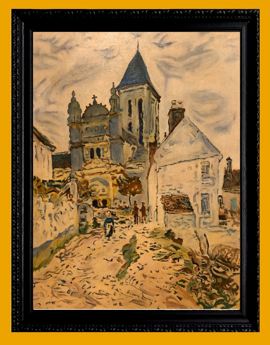 Jean Balagué (1933-2020) - L'Église Saint-Laurent de Verneuil (D'après Claude Monet)