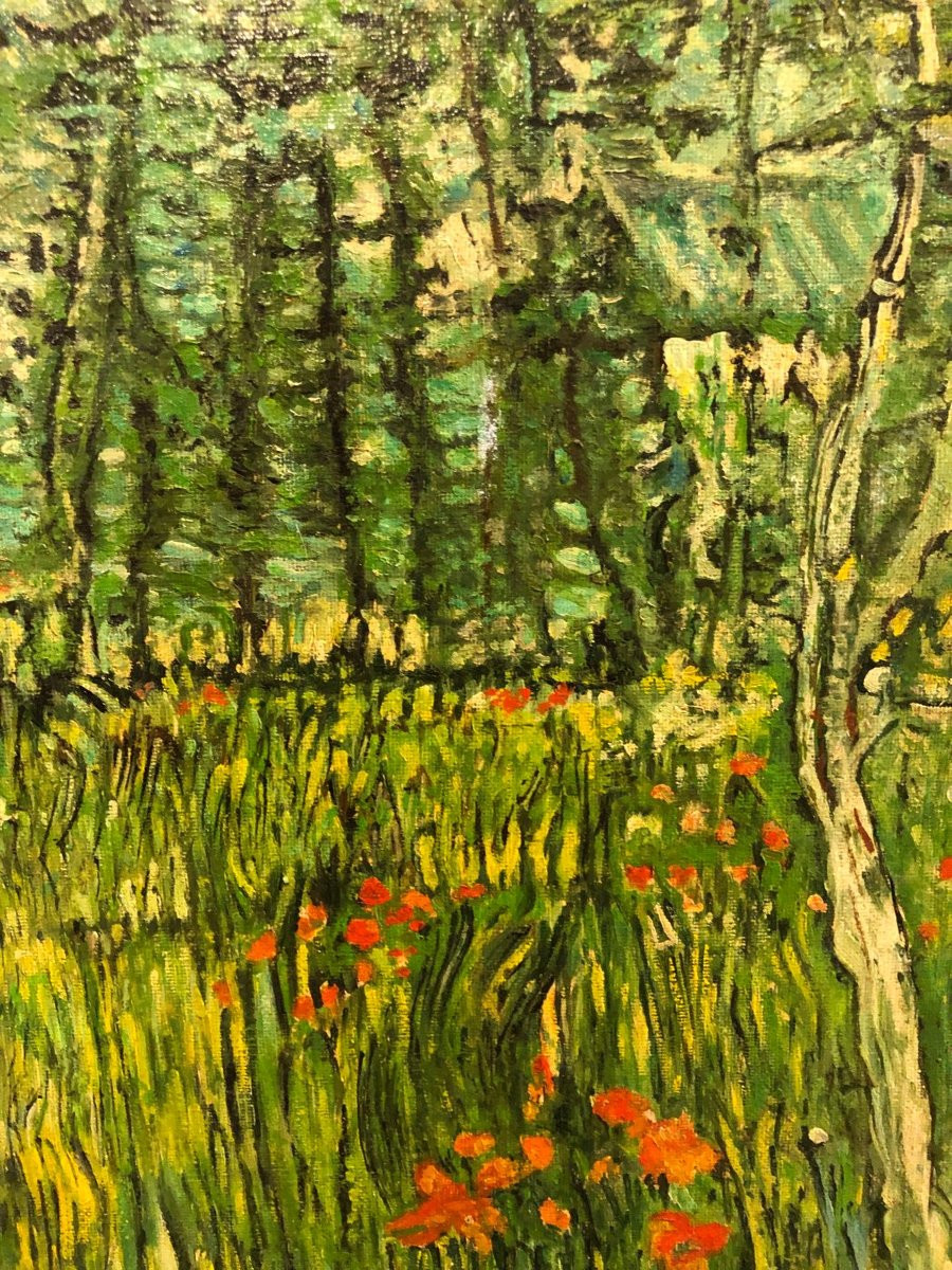 Jean Balagué (1933-2020) - Femme dans un Jardin (D'après Vincent van Gogh)-photo-3