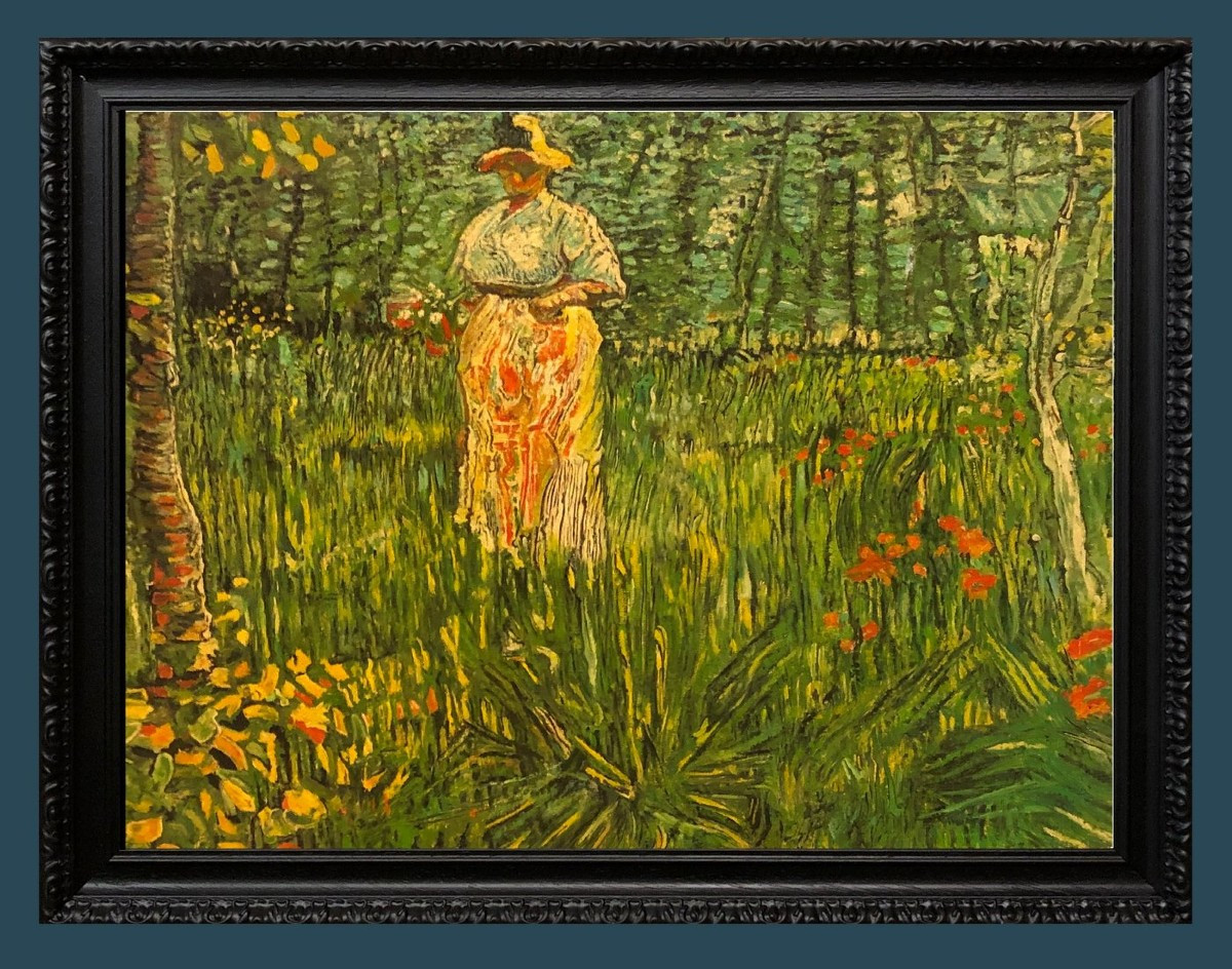 Jean Balagué (1933-2020) - Femme dans un Jardin (D'après Vincent van Gogh)