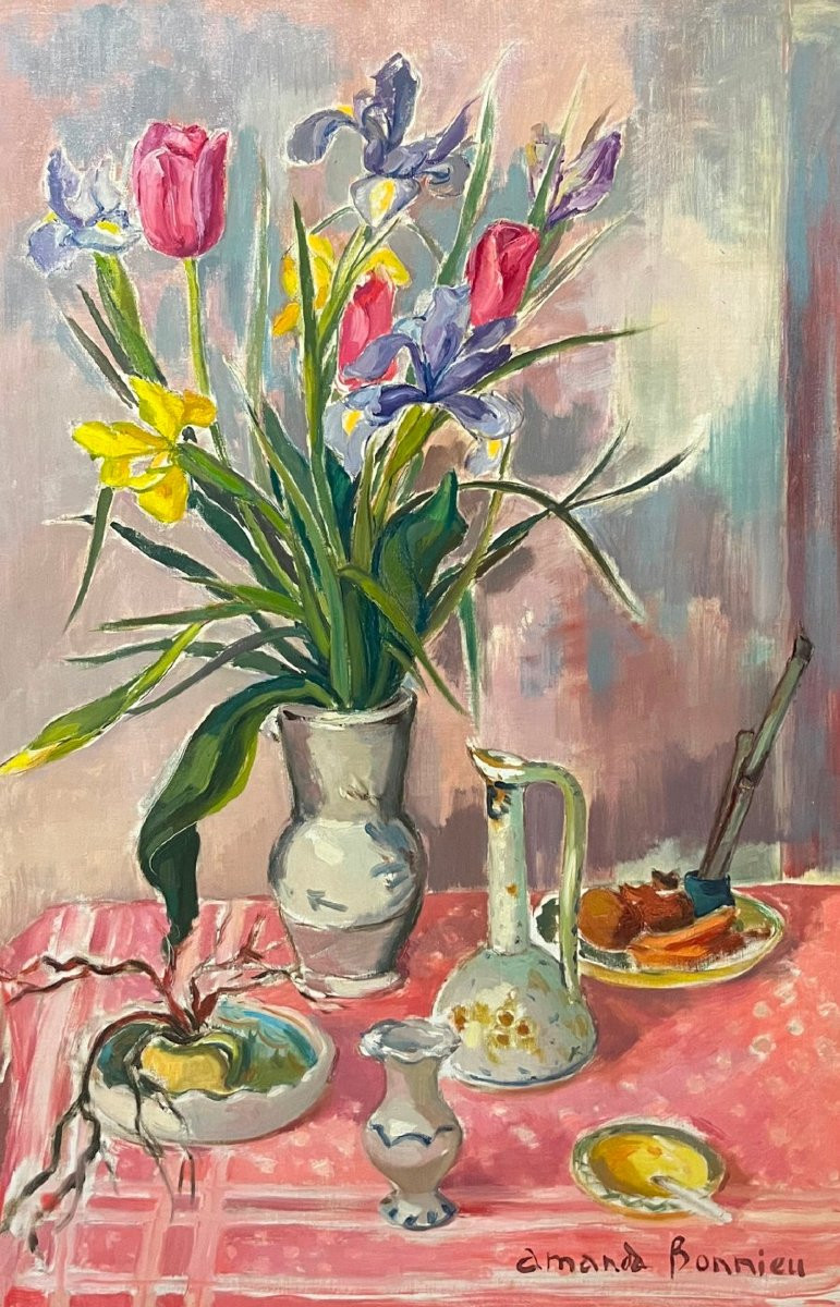 Amanda Bonnieu (1930-?) - Un Matin Rose -photo-3