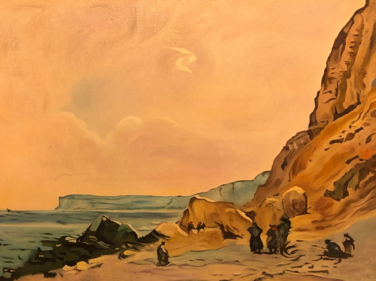 Jean Balagué (1933-2020) - Rochers près d'Amalfi (D'après Camille Corot)-photo-3