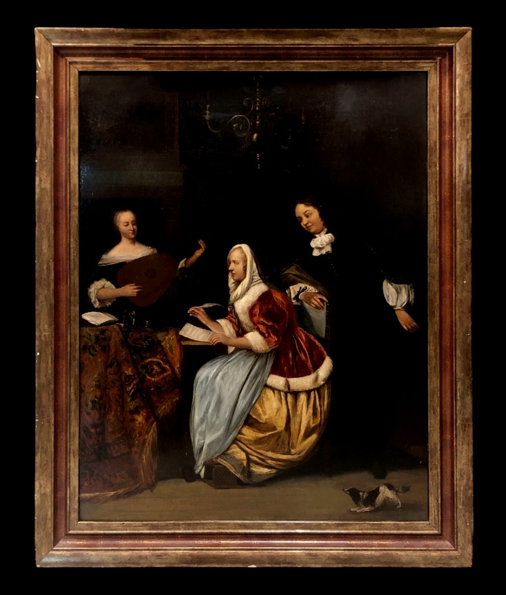 European School (19th Century) - The Lute Concert (after Gerhardt Ter Borch)