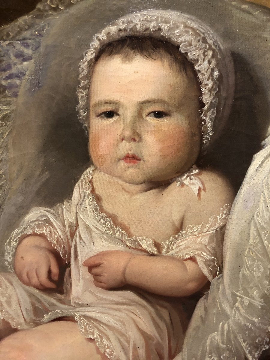 Luis Brochetón y Muguruza (1826-1863) - Portrait de Bébé-photo-3