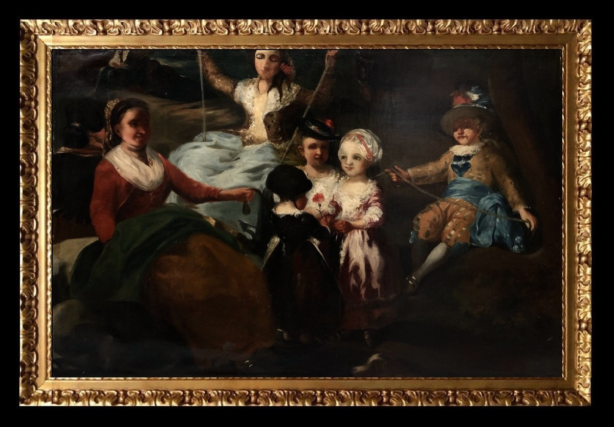 Francisco de Goya y Lucientes (1746-1829), suiveur de, c. 1880 - Le Balançoire