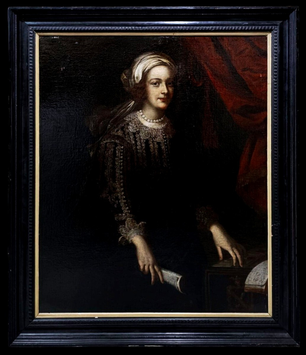 Giovanni Bernardo Carbone (1616-1683), Entourage Of - Portrait Of A Lady With Virginal