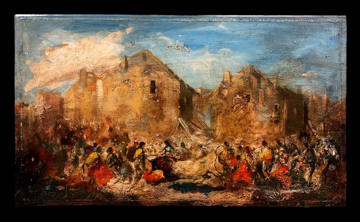 Francisco De Goya Y Lucientes (1746-1829), Follower Of - Bullfight In A Village