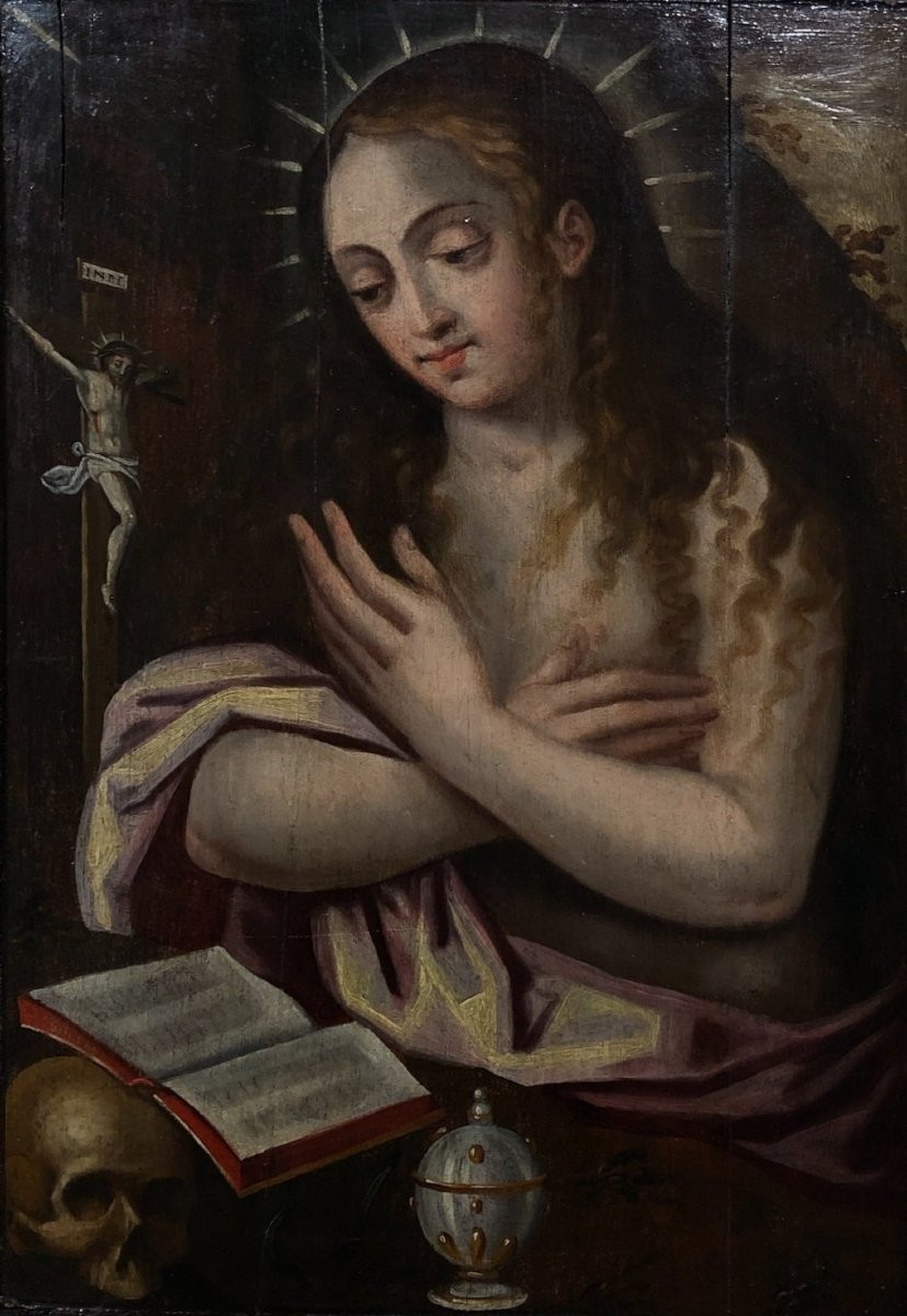 École Espagnole (c. 1620) - Pénitence de la Madeleine-photo-3
