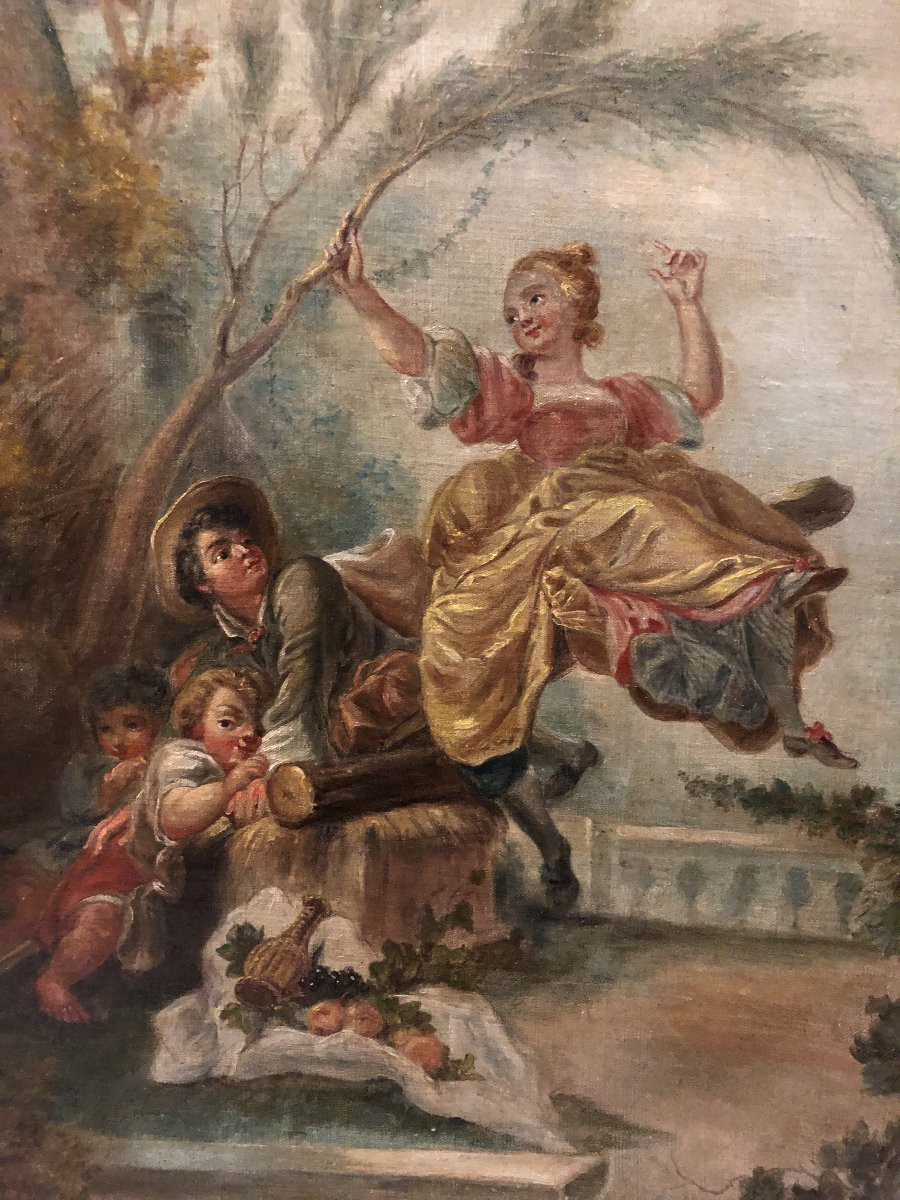 	 François Boucher (1703-1770), Circle Of - The Leaping Shepherdess-photo-3