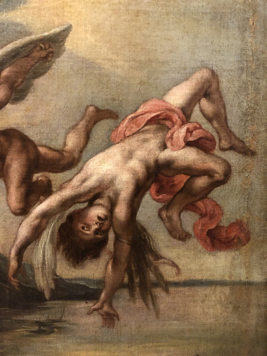 Neapolitan Master (circa 1680) - The Fall Of Icarus (after A Composition By Pp Rubens)-photo-2