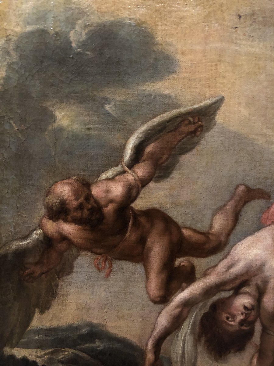 Neapolitan Master (circa 1680) - The Fall Of Icarus (after A Composition By Pp Rubens)-photo-3