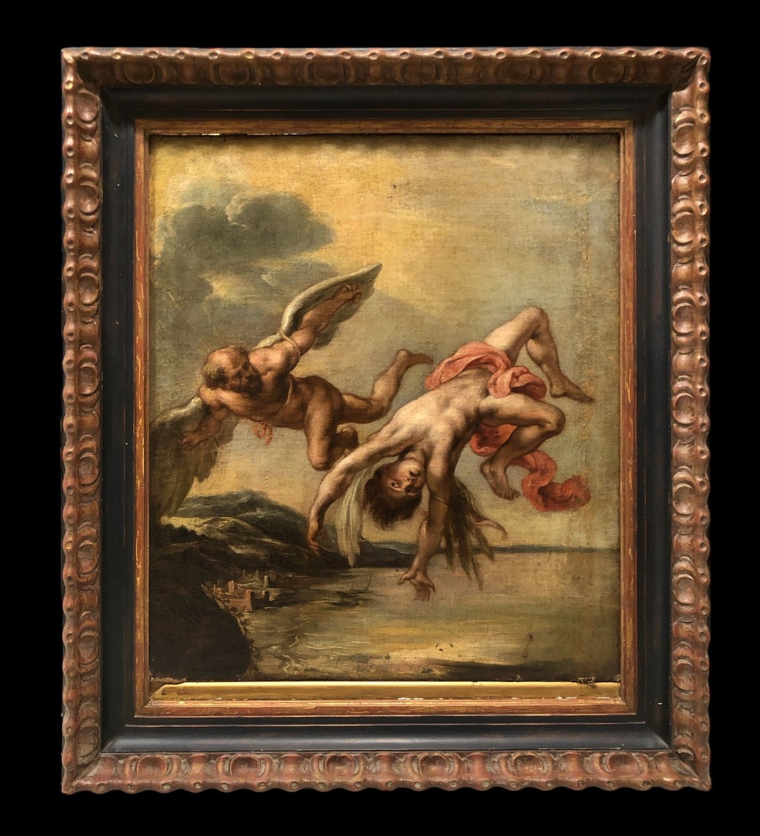 Neapolitan Master (circa 1680) - The Fall Of Icarus (after A Composition By Pp Rubens)