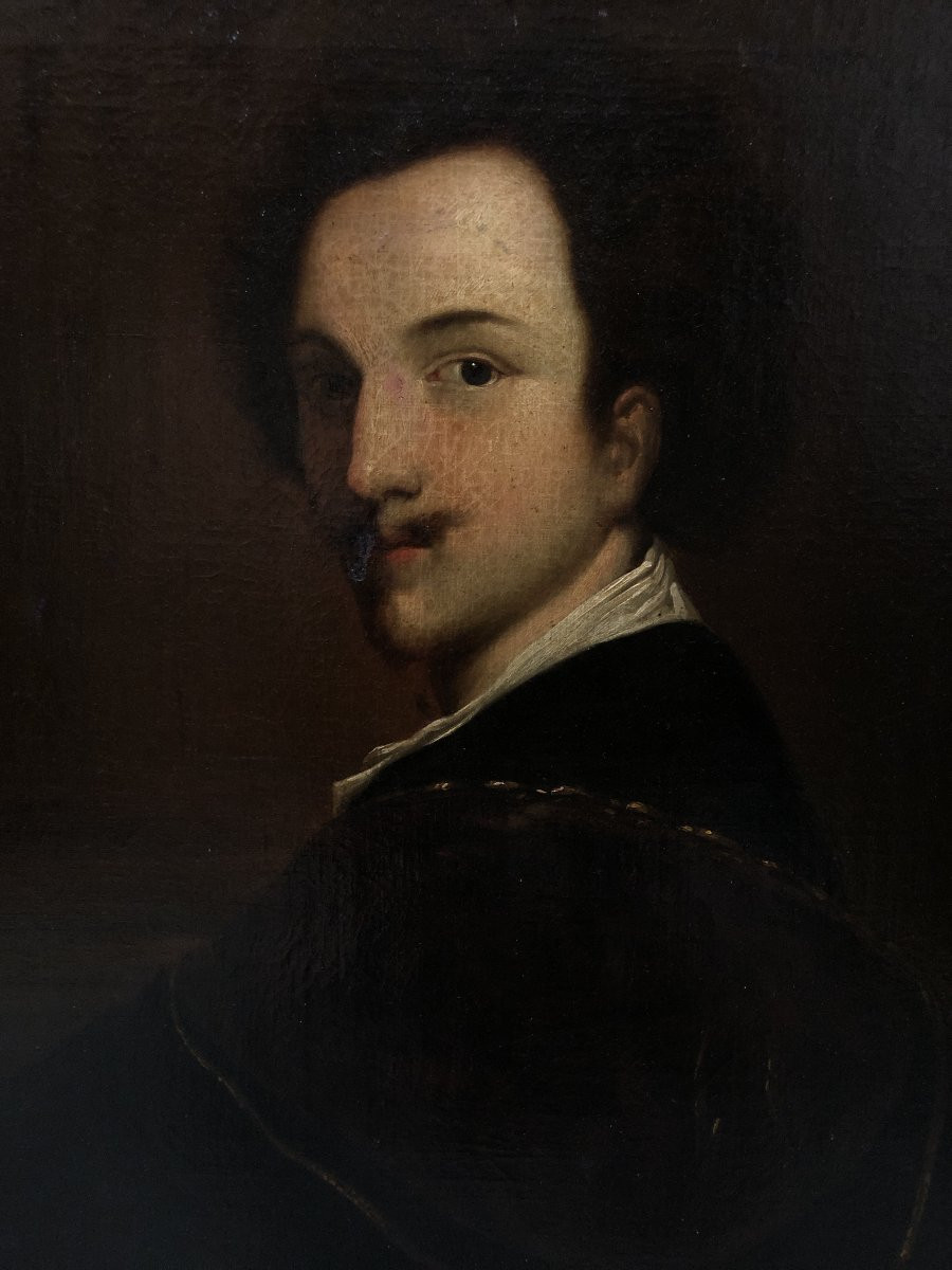 	 European School (19th Century) - Self-portrait In The Style Of Van Dyck-photo-3