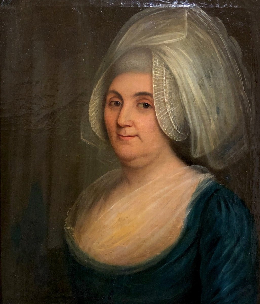 École Parisienne (c. 1770) - Portrait de Dame en Turban-photo-2