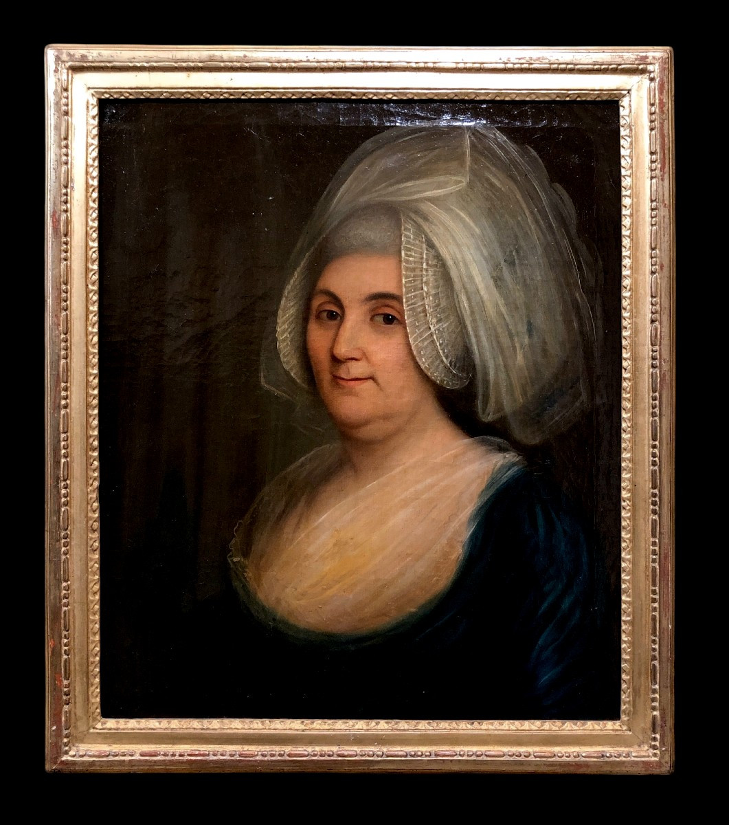 École Parisienne (c. 1770) - Portrait de Dame en Turban