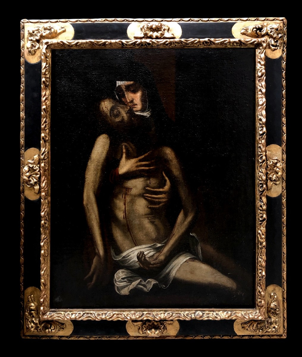 	 École Espagnole (c. 1900) - Pietà (D'après Luis "El Divino" Morales)