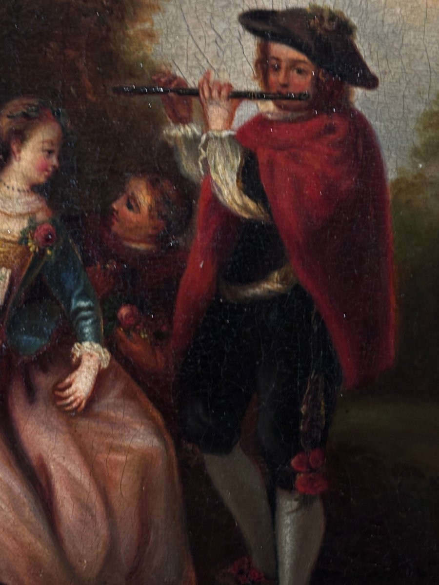 	 École Rococo (c. 1780) - Concert de Flute pour Deux Amoureux-photo-3