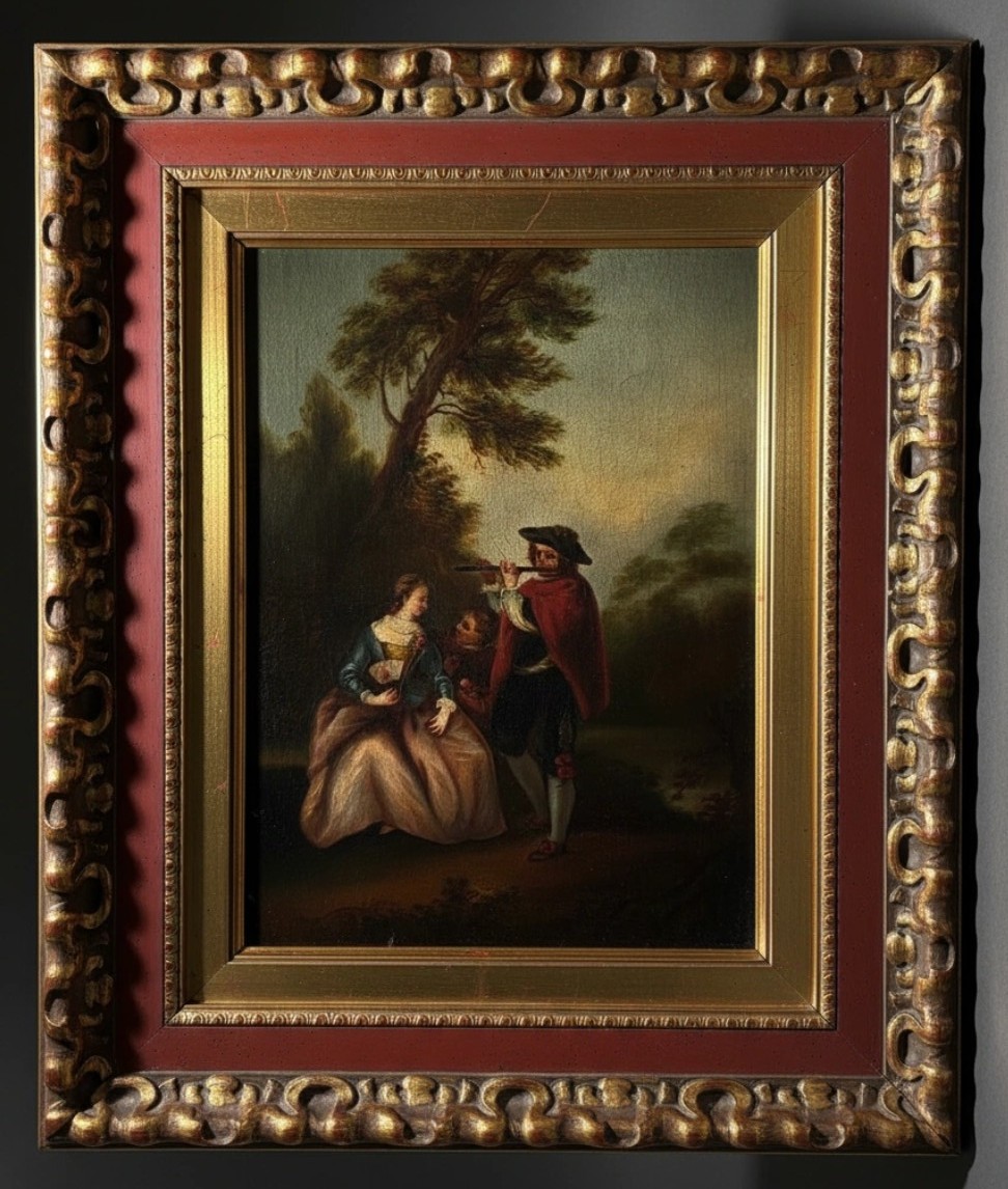 	 École Rococo (c. 1780) - Concert de Flute pour Deux Amoureux