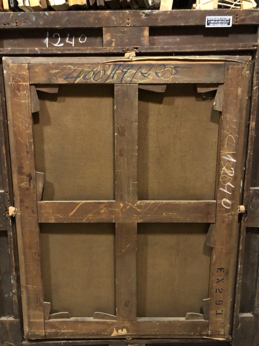 French Romantic School (c. 1830) - Portrait Of A Lady And Her Dog-photo-4