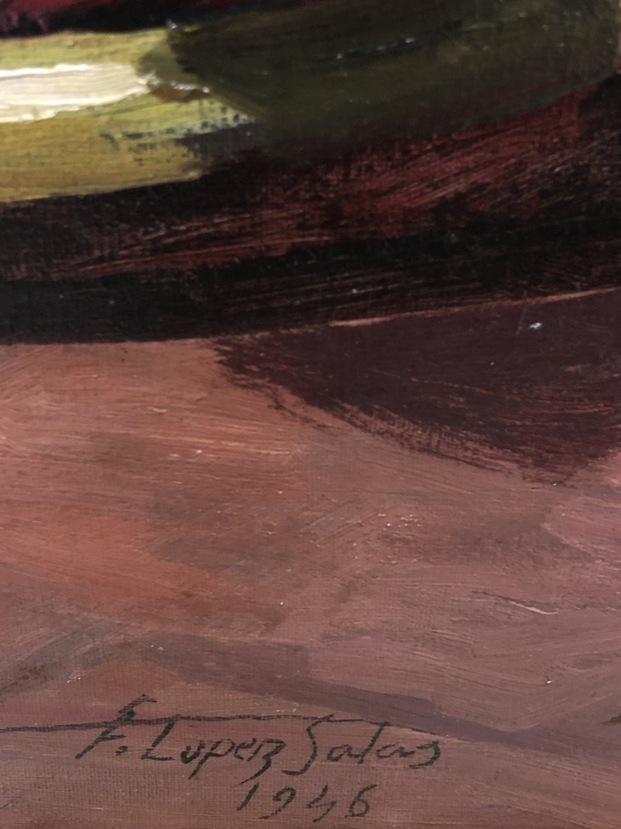 Francisco López-Salas (1884-1956) - La servante de cuisine-photo-3