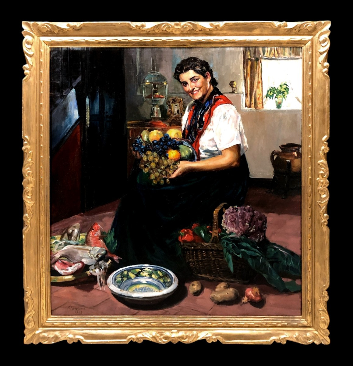 Francisco López-Salas (1884-1956) - La servante de cuisine