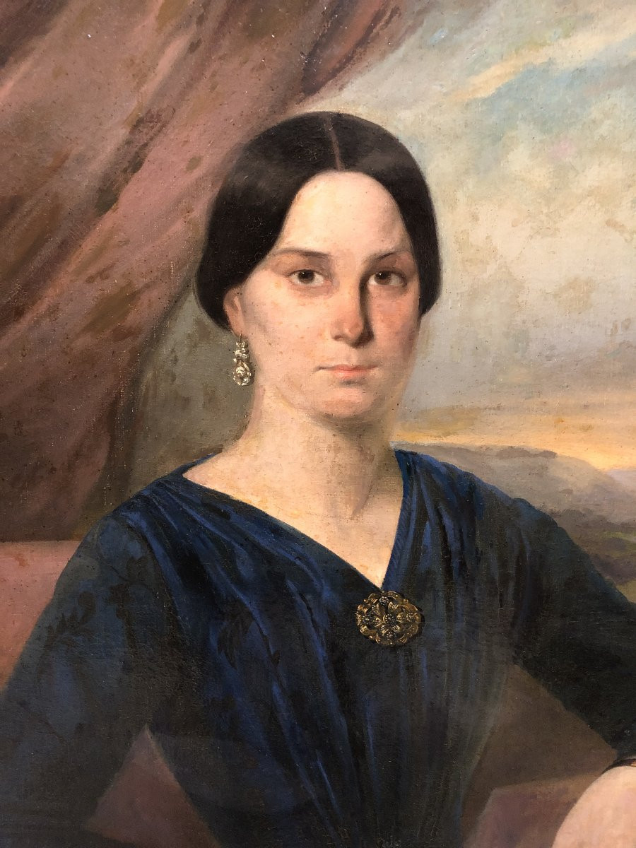 	Hispano-cuban School (c. 1870) - Portrait Of A Wealthy Tobacco Planter-photo-2