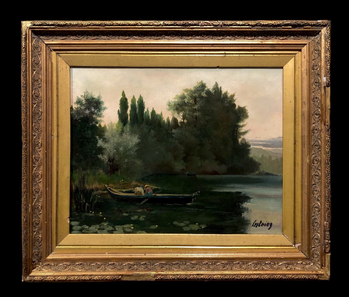 French Symbolist School (c. 1900) - Water Lily Fishers