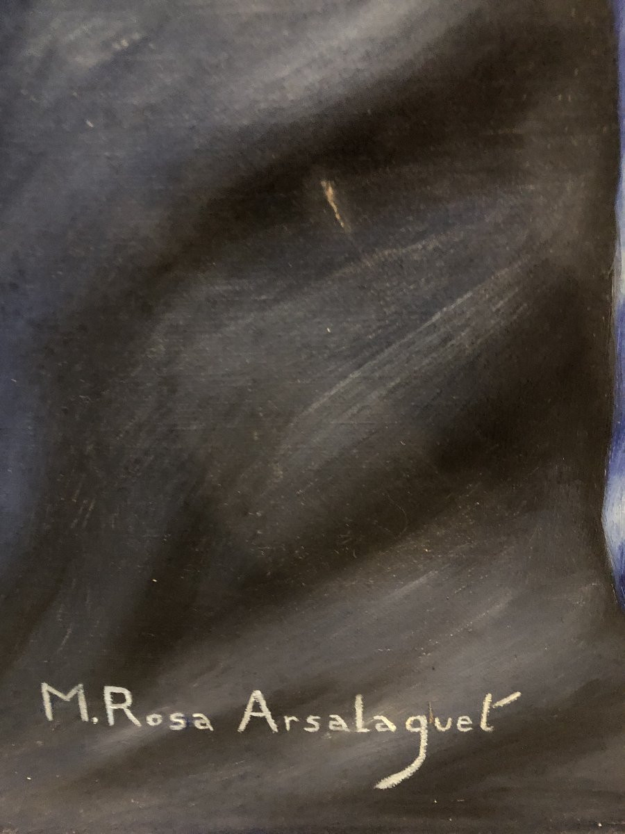 María Rosa Arsalaguet i Comas (1922-2003) - Fille au tambourin-photo-3