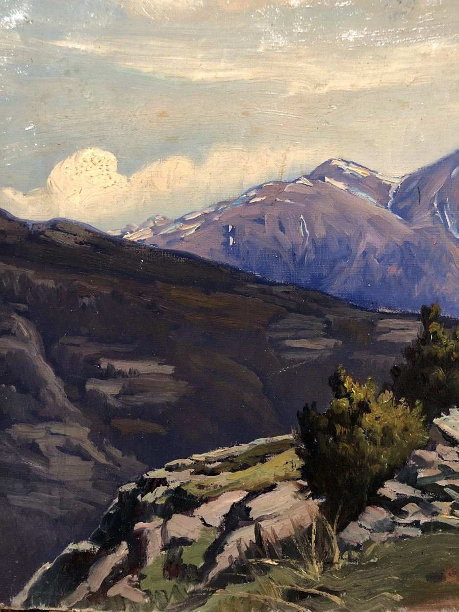 École Française (c. 1930) - Au-delà des Sommets-photo-2