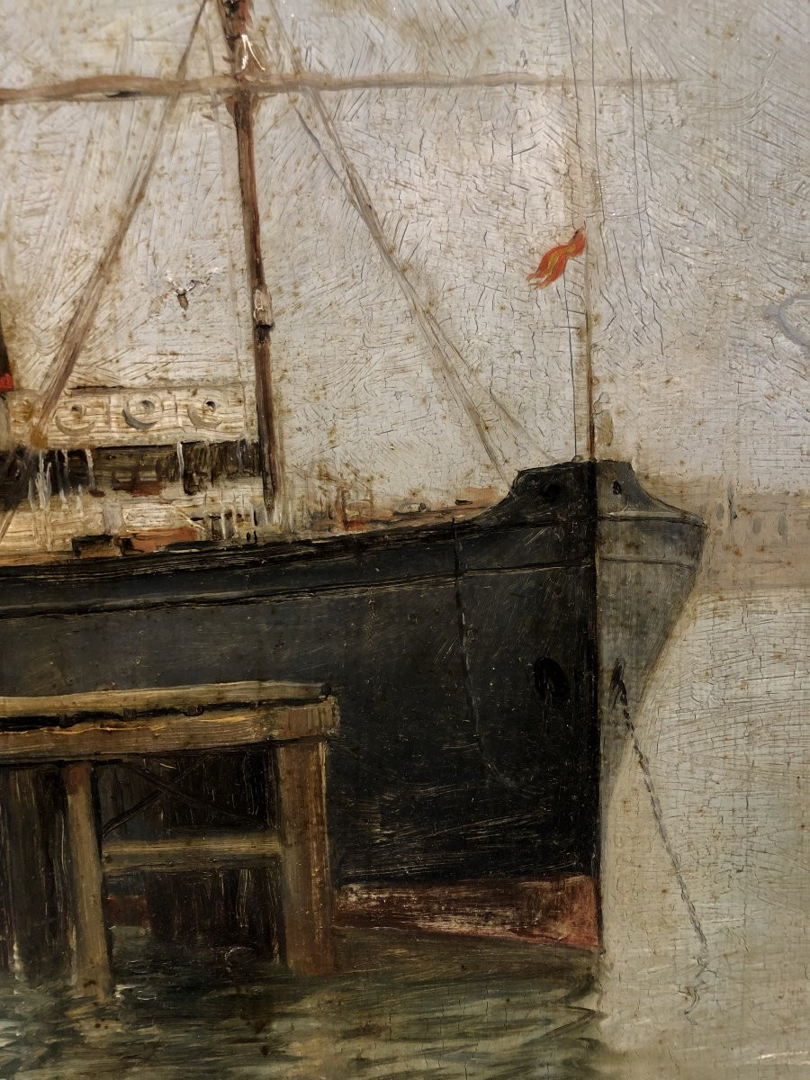 École espagnole (vers 1900) - Le paquebot espagnol « Patricio de Satrústegui »-photo-2