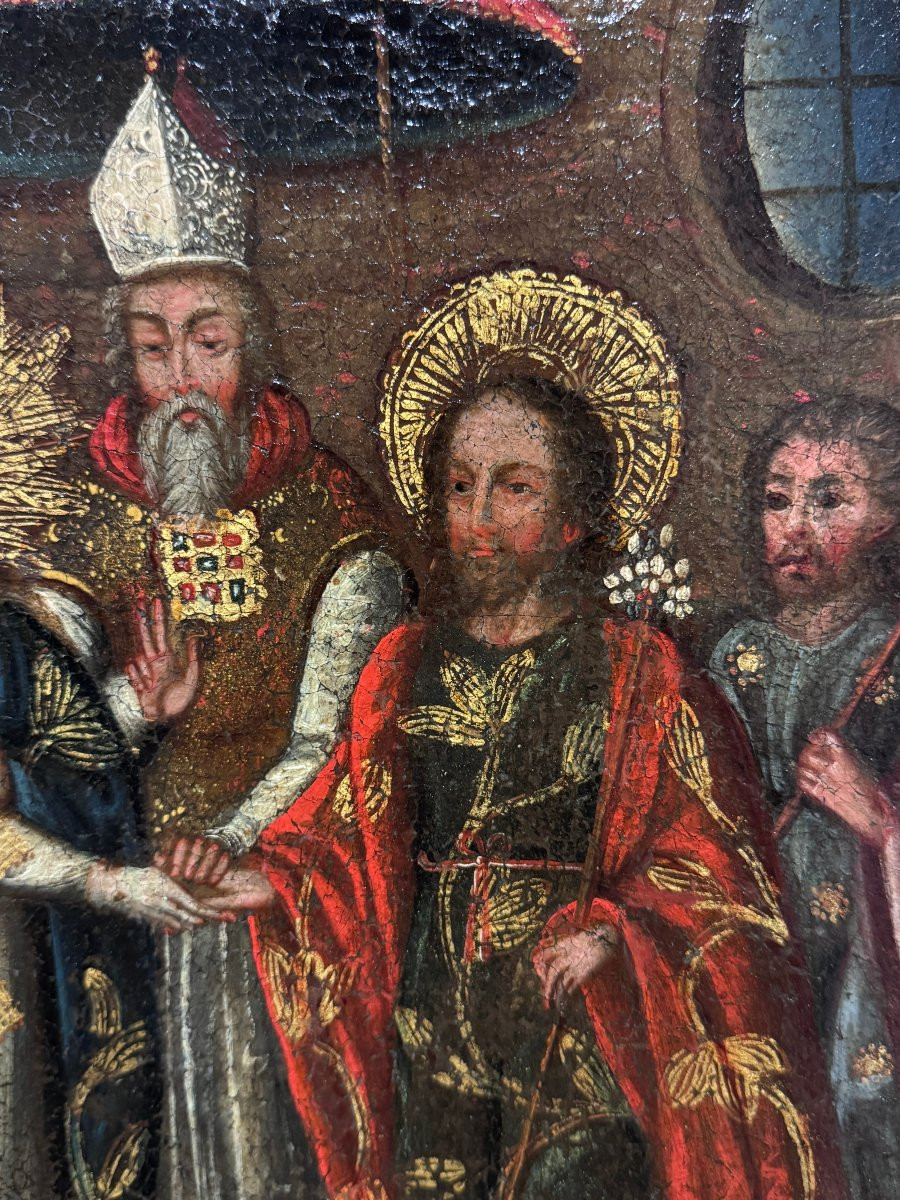 Basilio De Santa Cruz Puma Callao (1636-1710), Attributed To - The Marriage Of The Virgin-photo-2