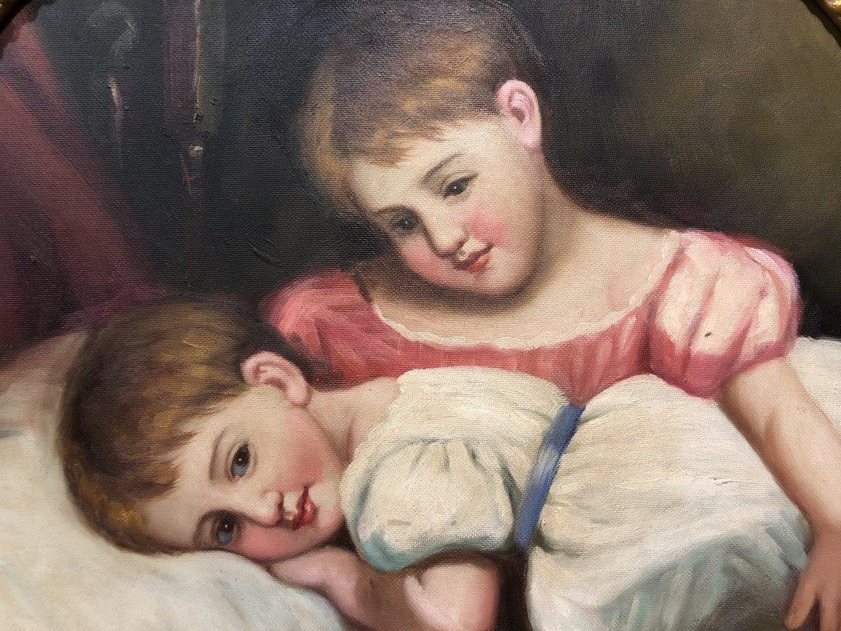 École espagnole (c. 1900) - Les deux sœurs-photo-3