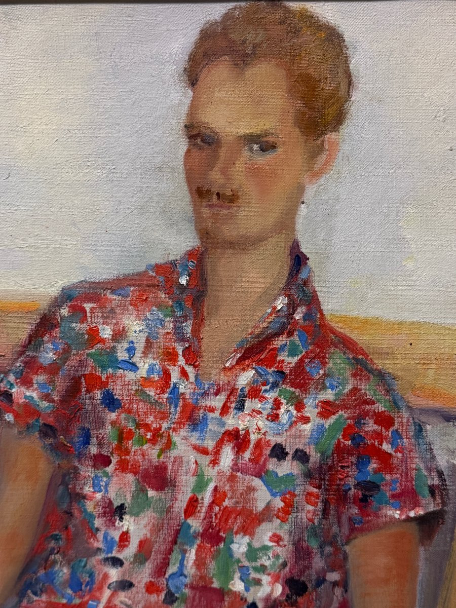 Lola Bech (1903-1987) - Portrait Of Her Brother-photo-3