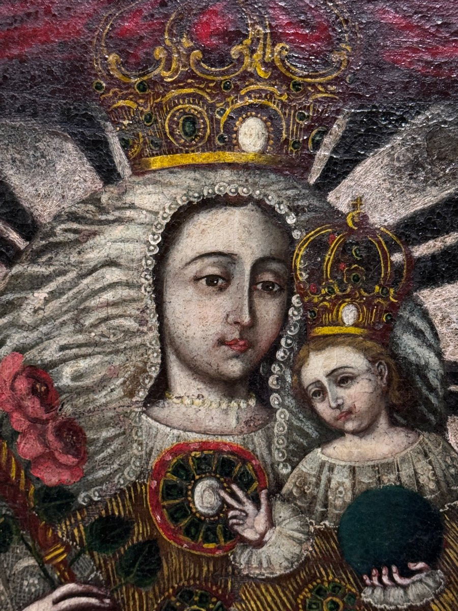 Colombian School (17th Century) - Our Lady Of Chiquinquirá-photo-2