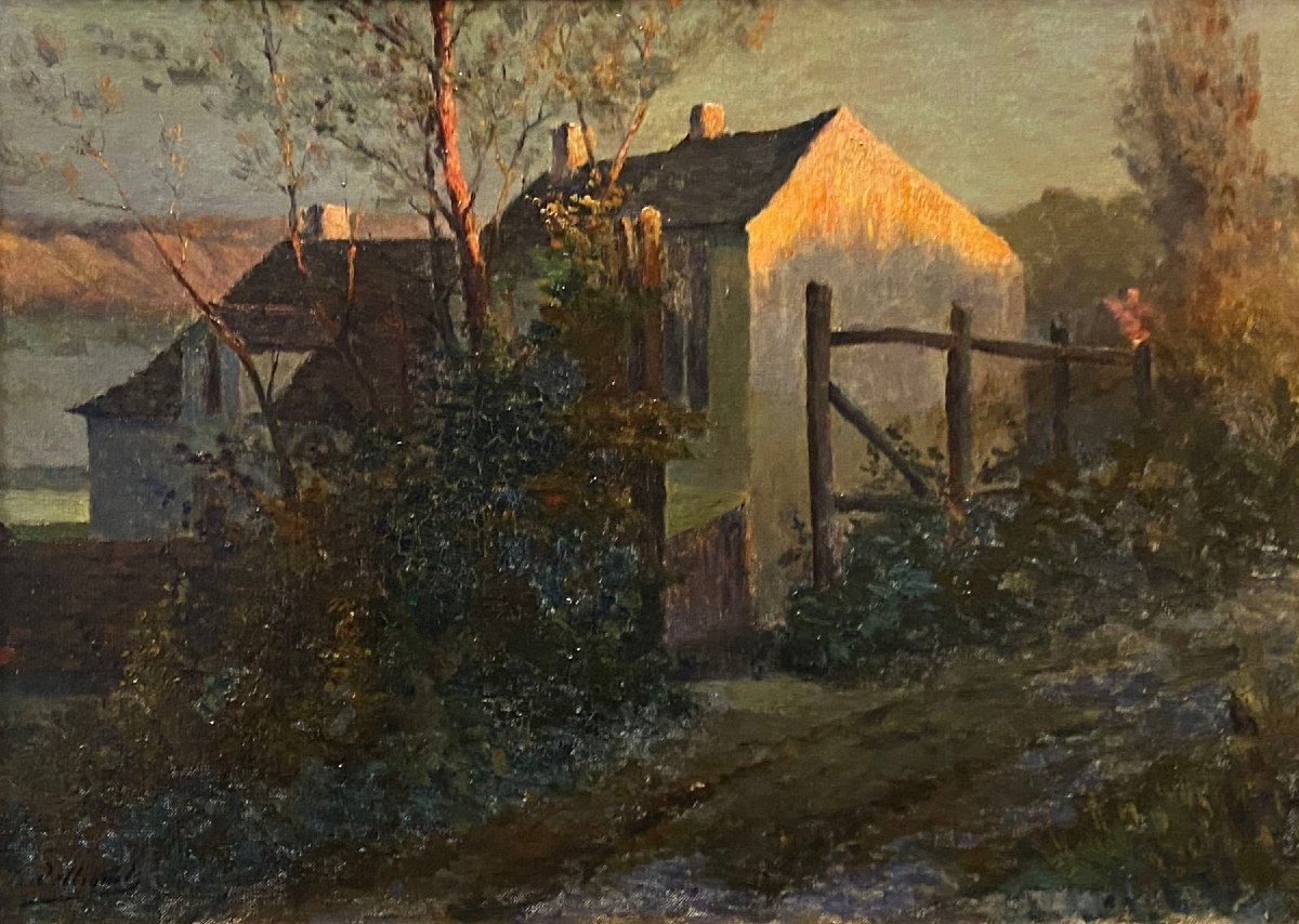 Impressionist School (c. 1890) - The Old Farmhouse-photo-2