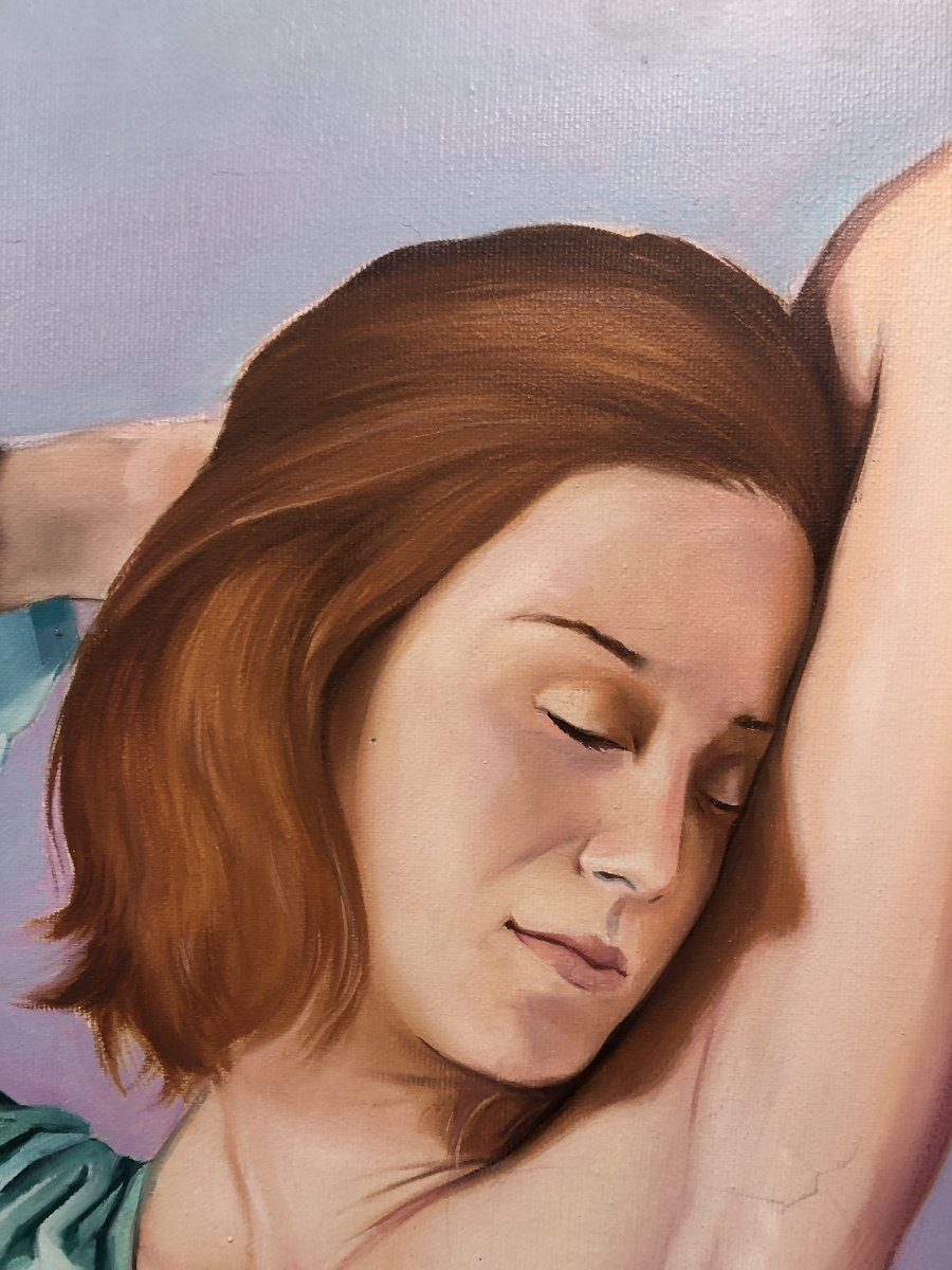 École Espagnole Contemporaine - Nu Paresseux-photo-3