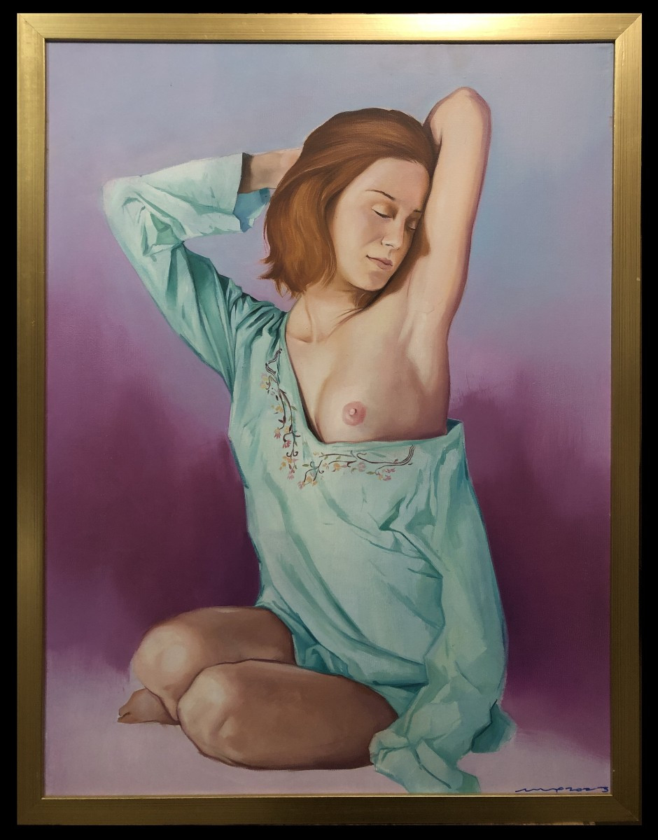 École Espagnole Contemporaine - Nu Paresseux