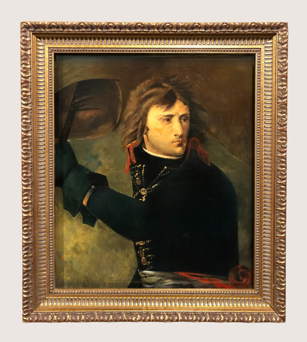 	 École Française (XIX-XX) - Napoléon au Pont d'Arcole (D'après Antoine-Jean Gros)