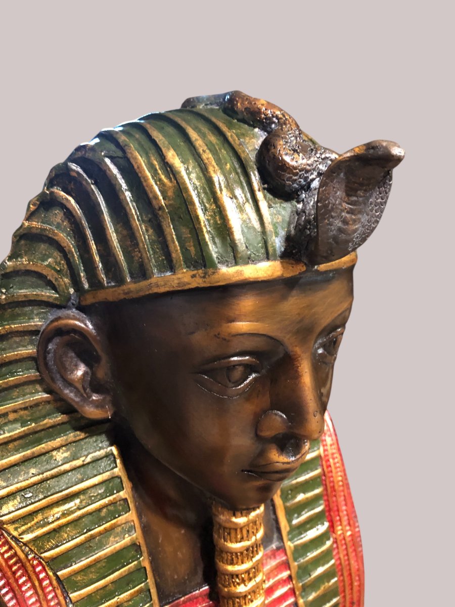 Two Painted Bronze Sphinxes - Europe, C. 1950-photo-2