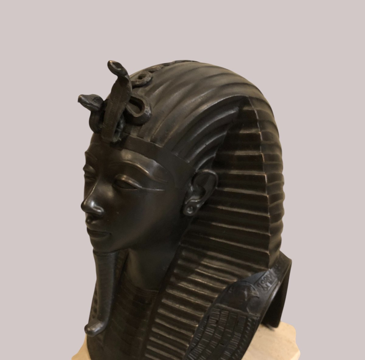 Grande Tête de Toutânkhamon en Bronze - Espagne, Ed. Skel, c. 2010-photo-3