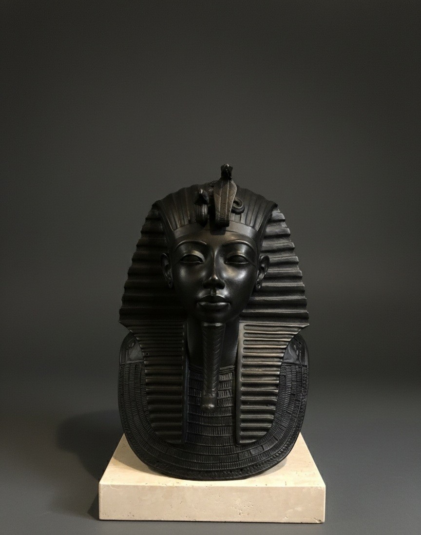 Grande Tête de Toutânkhamon en Bronze - Espagne, Ed. Skel, c. 2010