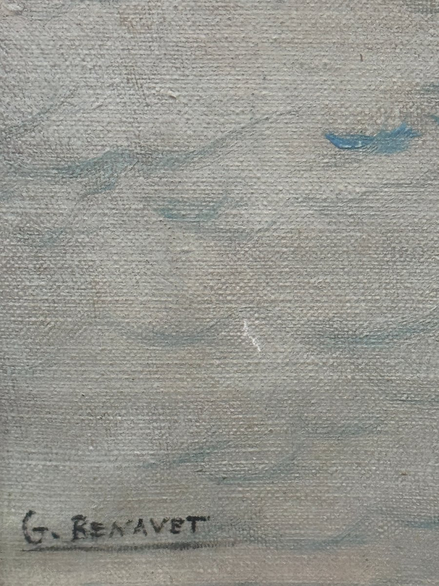 	 Spanish School (c. 1900) - Ocean Liners In The Port Of Barcelona-photo-3