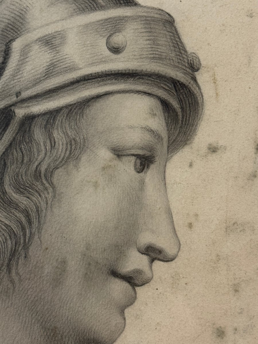 École Européene (c. 1820) - Alcibiade (D'après une des figures de l'Ecole d'Athènes de Raphaël)-photo-3