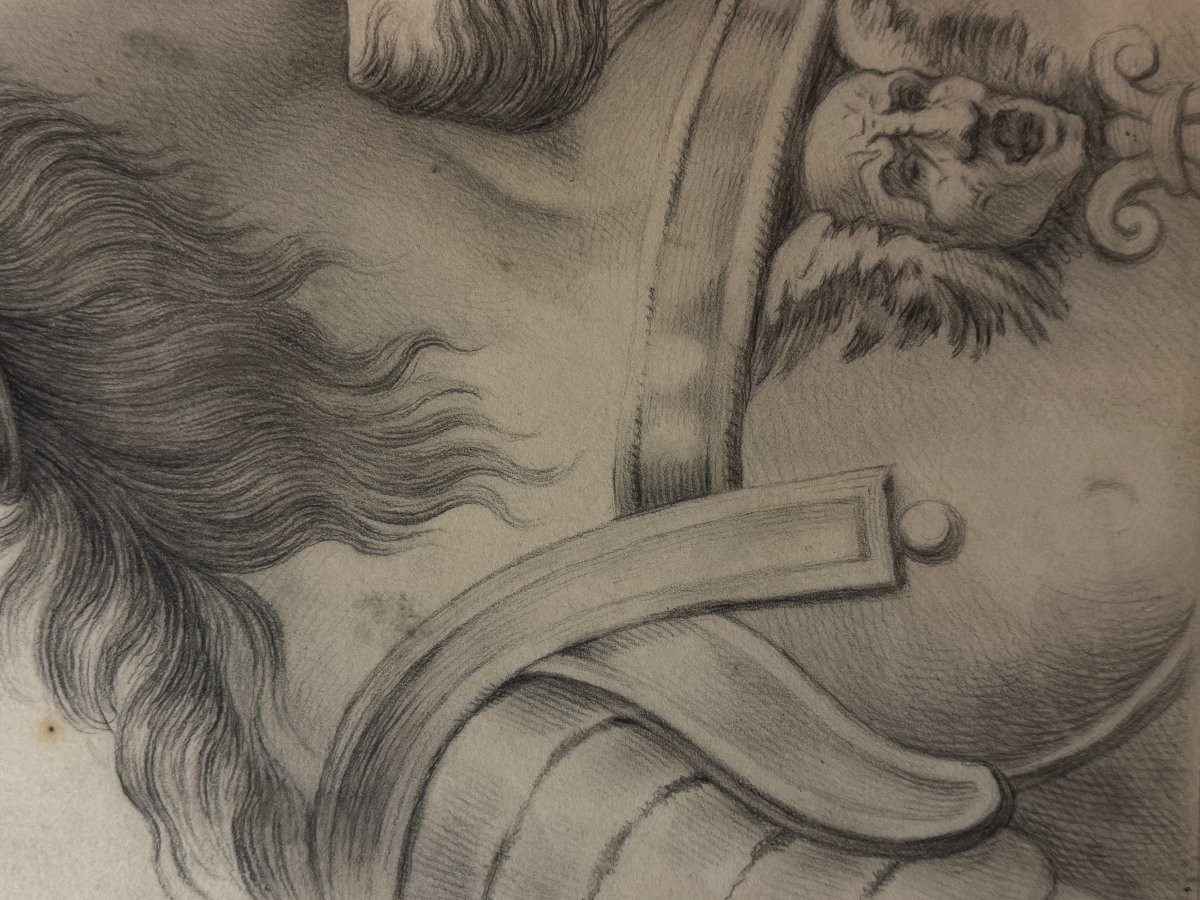 École Européene (c. 1820) - Alcibiade (D'après une des figures de l'Ecole d'Athènes de Raphaël)-photo-4