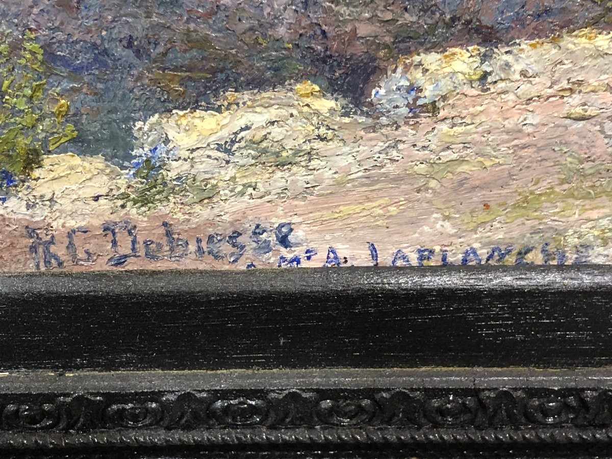 	 Philippe Debiesse (?-1907) - "Sur les ruines du château de Thierry"-photo-3