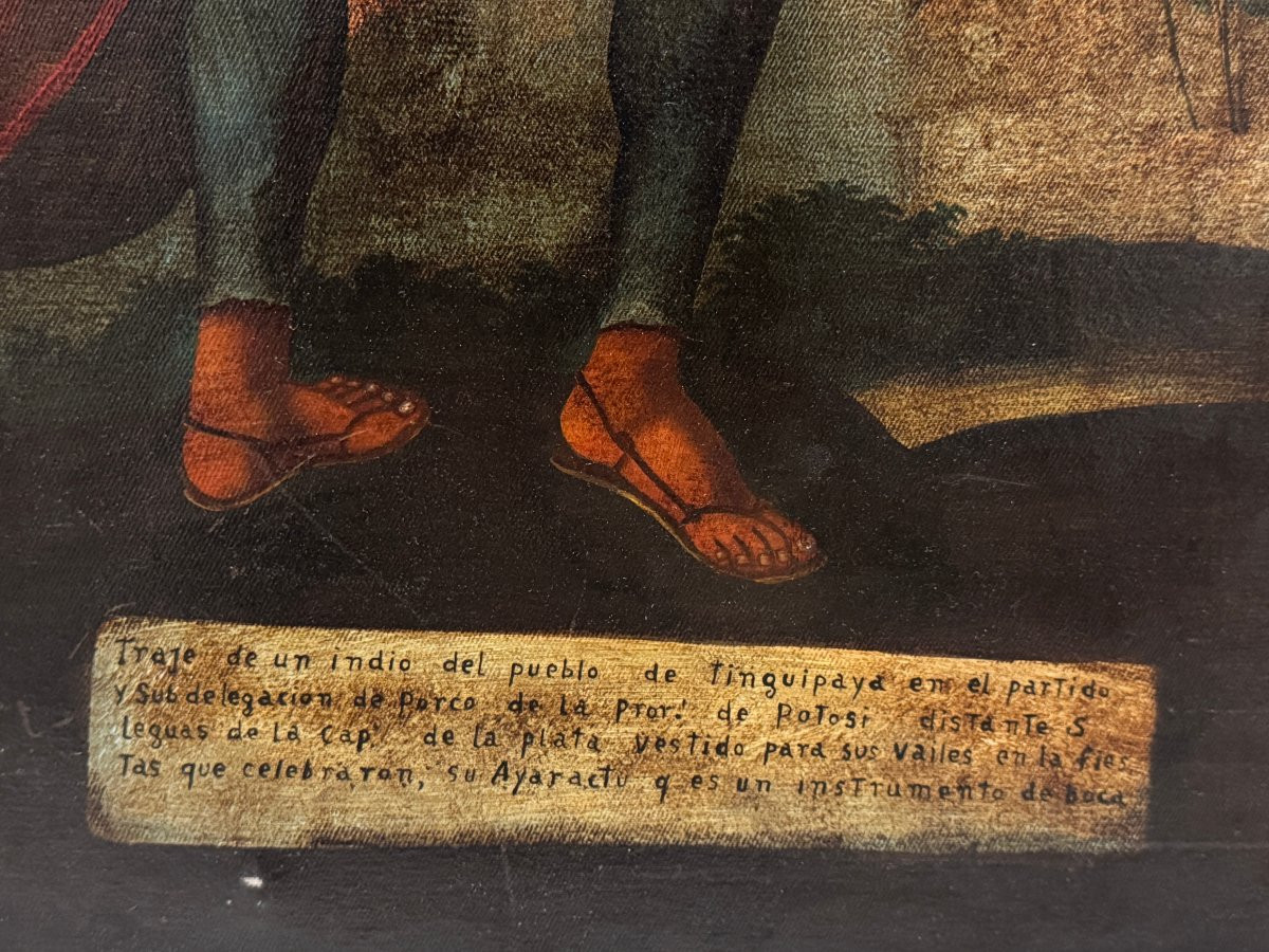 Bolivian School (xx) - Two Indians From Tinguipaya, In Potosi -photo-4